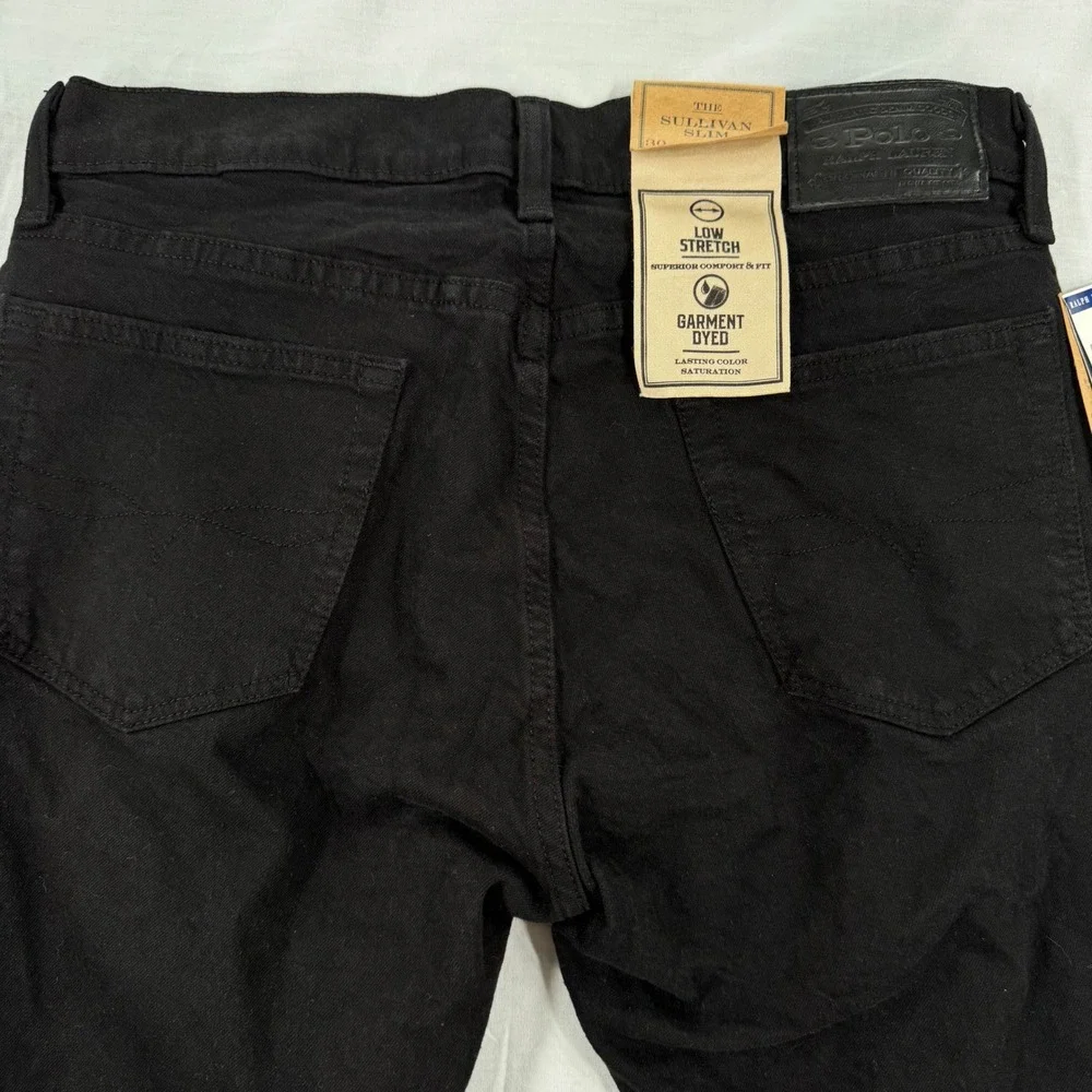 Polo Ralph Lauren Sullivan Slim Jeans Mens 30x30 Classic Denim Slim Black Casual